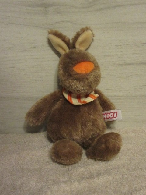 Knuffel : Bruin konijn "Chester" - Nici - Pluche, Kinderen en Baby's, NICI, Overige karakters, Konijn, Ophalen of Verzenden