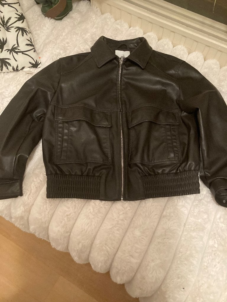 Veste en cuir neuve t l couleur brune neuve, Enlèvement, Neuf, sans ticket, Manteau | cuir
