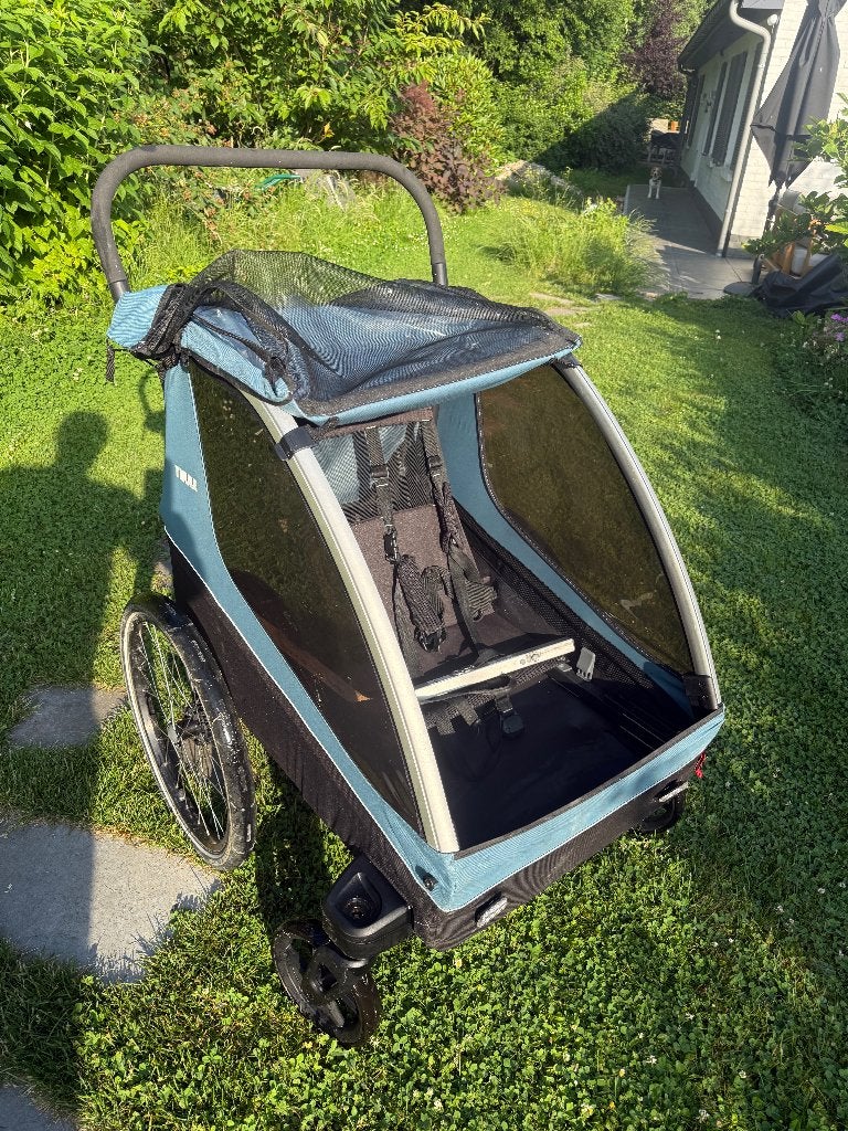 Thule remorque vélo (2 places), Pliable, 20 à 40 kg, Enlèvement, Utilisé