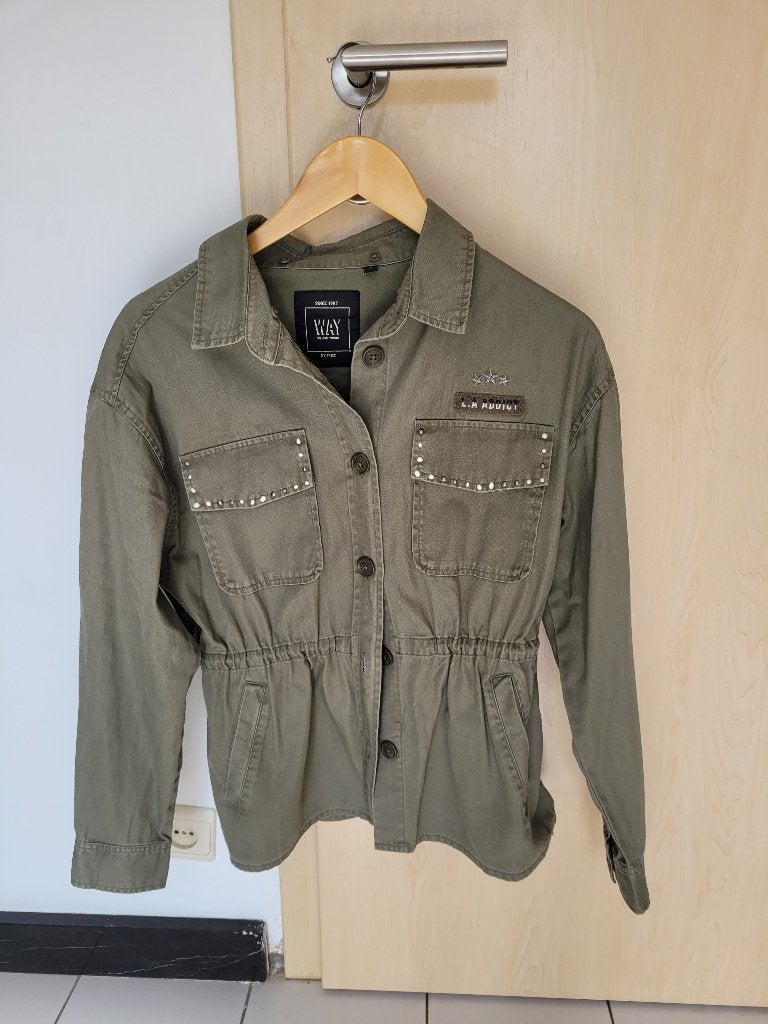 Veste ikks kaki taille S, Kleding | Dames, Jassen | Zomer, Ophalen, IKKS, Zo goed als nieuw, Maat 36 (S)