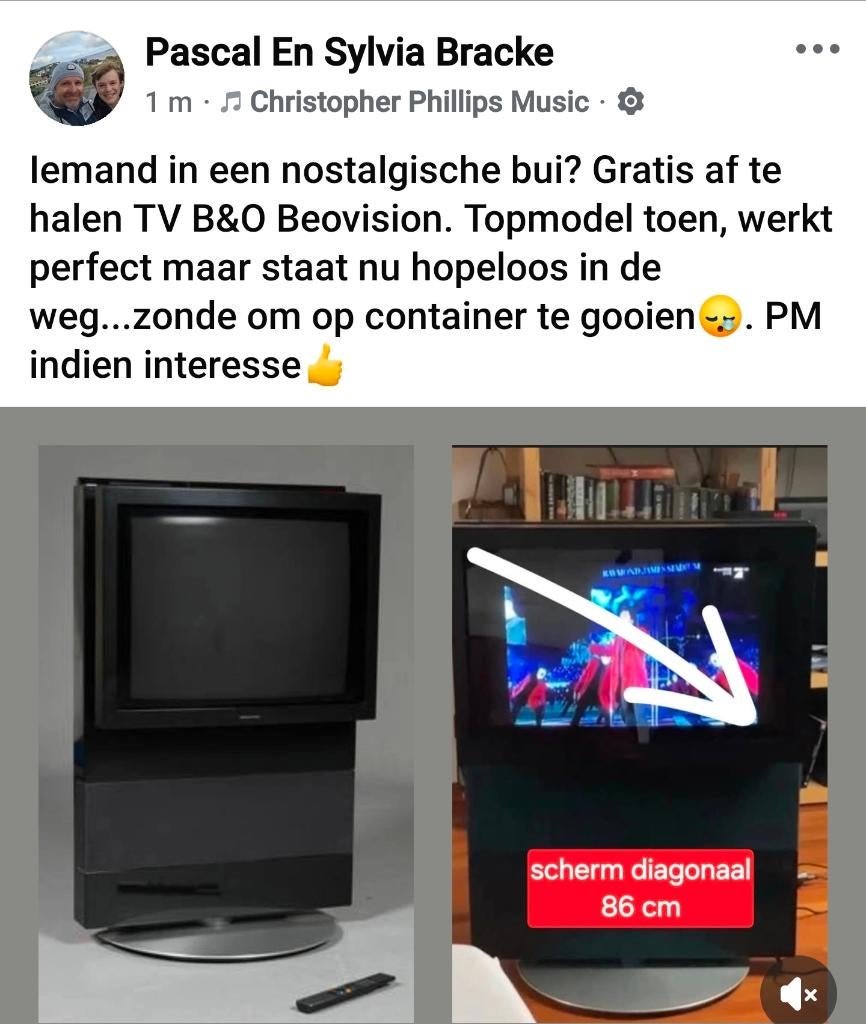 TV Bang & Olufsen Beovision avant 100Hz 'retro', Audio, Tv en Foto, Ophalen, Gebruikt, 80 tot 100 cm, Overige merken