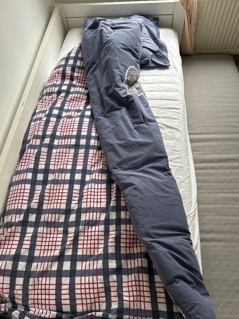 Bed / Logeerbed combi, Ophalen, Gebruikt, Jong, Wit