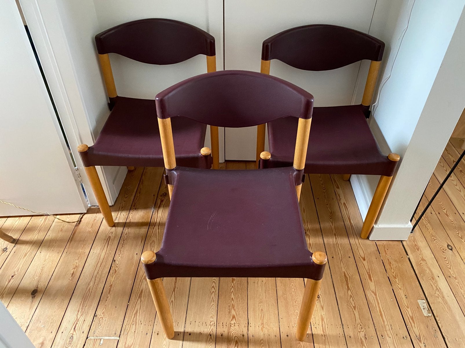 Set de 3 chaises STRAX, H. Lohmeyer, Casala, Allemagne, 1988, Huis en Inrichting, Ophalen, Gebruikt, Drie