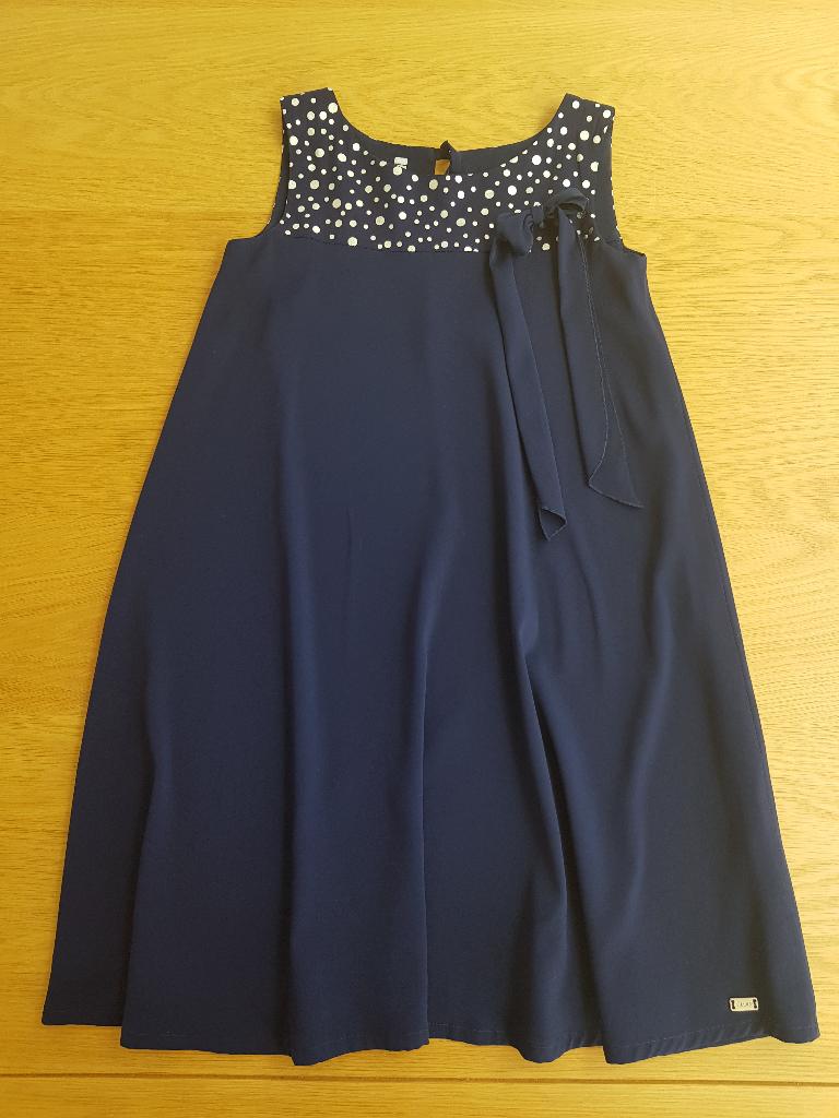 Blauwe jurk - Charlie - maat 140, Kinderen en Baby's, Kinderkleding | Maat 140, Gebruikt, Meisje, Ophalen of Verzenden, Jurk of Rok