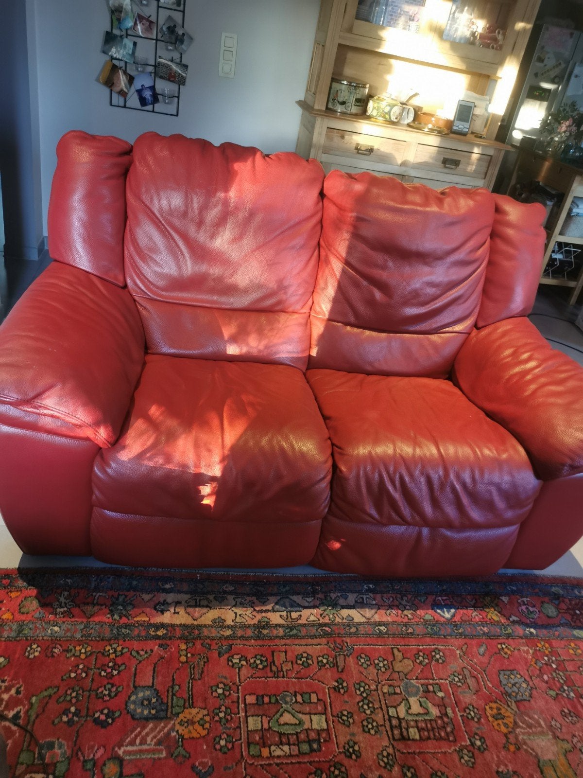 Canapé cuir, Enlèvement, Utilisé, Cuir