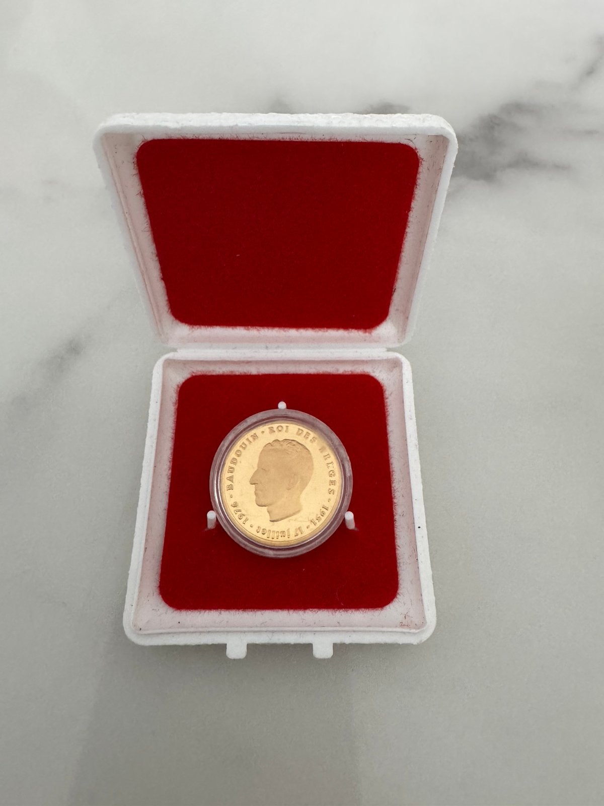 Gouden munt van Koning Boudewijn 1976, Ophalen, Goud