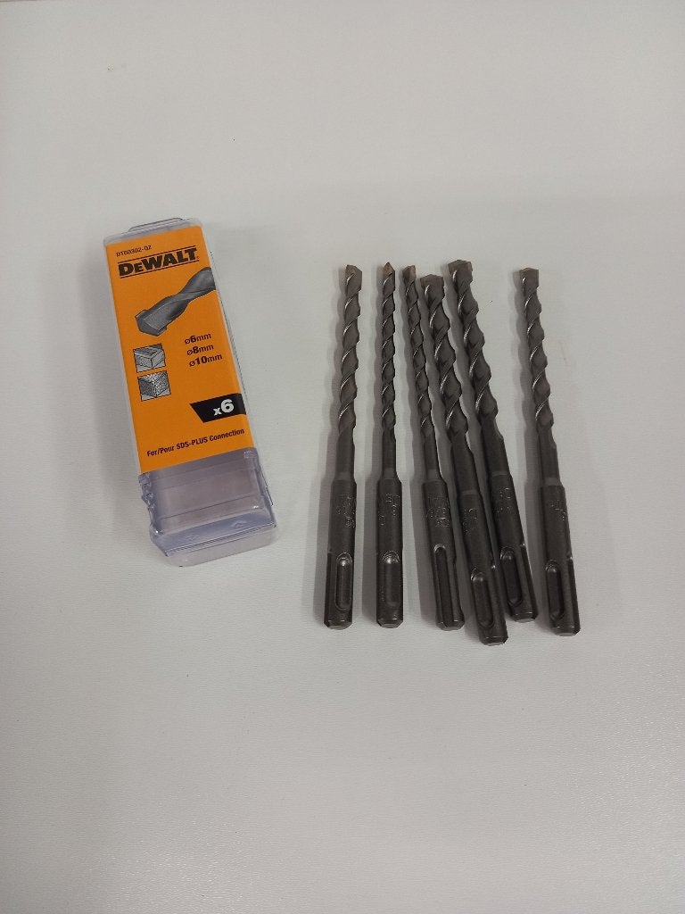 6 x dewalt sds plus beton-steen boren set nieuw 6+8+10mm x2, Ophalen of Verzenden, Nieuw