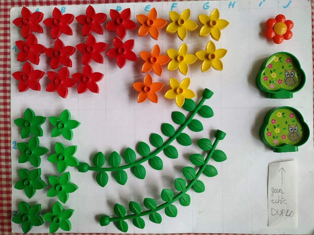 Duplo bloemen, planten, ...kan per stuk, Kinderen en Baby's, Speelgoed | Duplo en Lego, Zo goed als nieuw, Duplo, Losse stenen