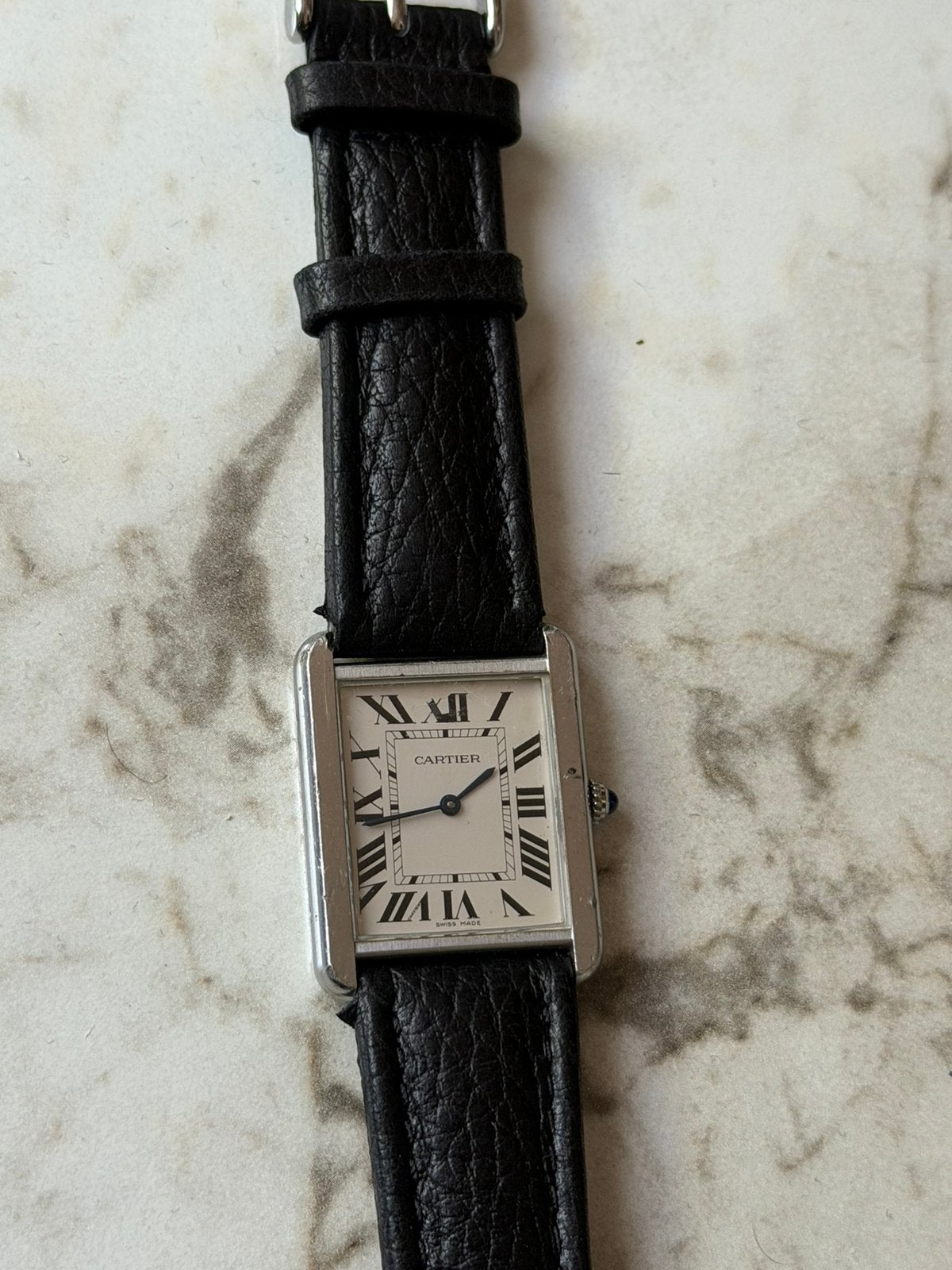 Cartier tank, Handtassen en Accessoires, Horloges | Heren, Overige merken, Overige materialen, Gebruikt, Polshorloge