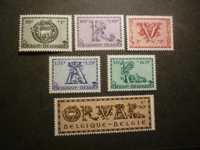 België/Belgique 1943 Mi 642/647** Postfris/Neuf, Timbres & Monnaies, Envoi, Neuf