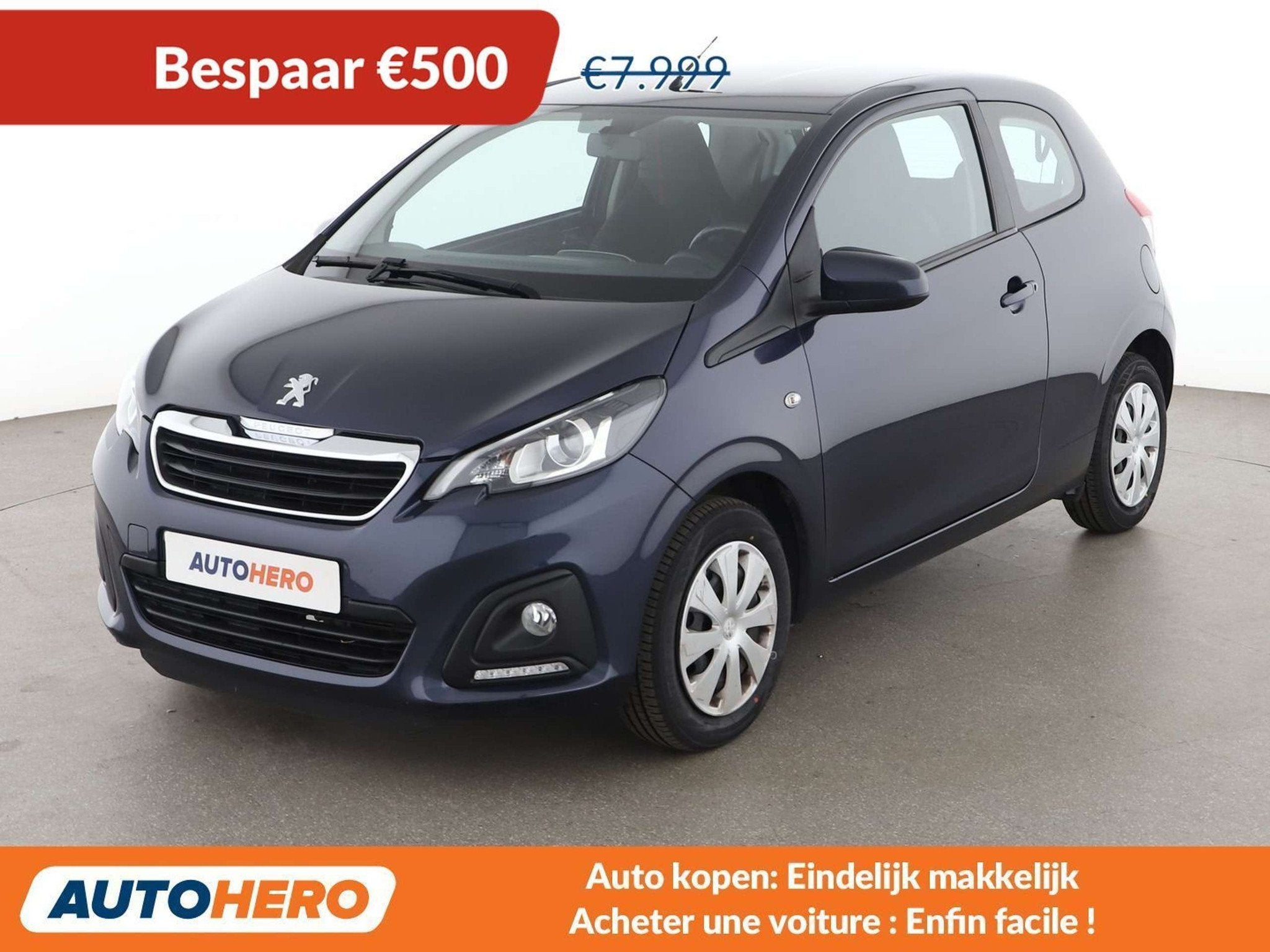 Peugeot 108 1.0 VTi Active (année de construction 2015), Achat, 998 cm³, Noir, Tissu