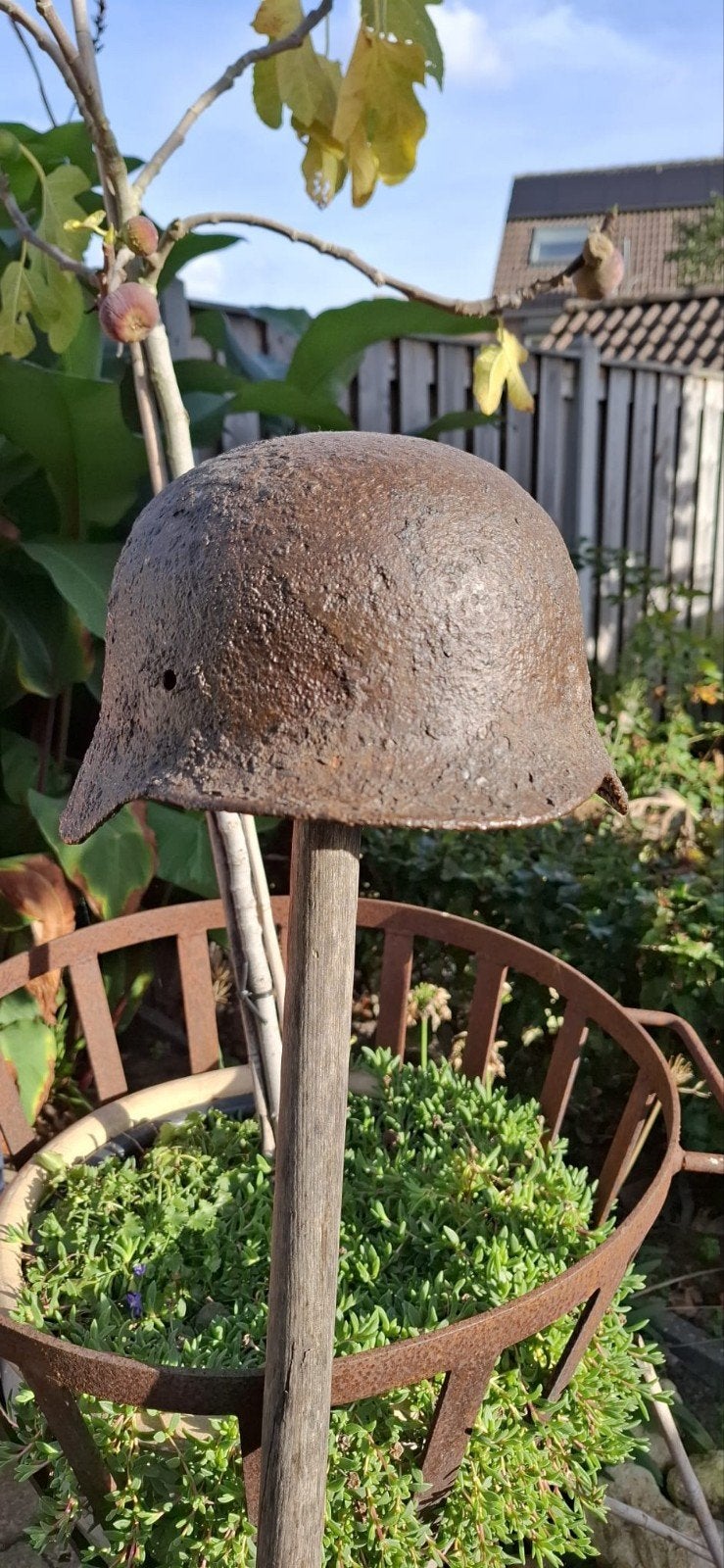 bodemvonst Duitse helm M40 (1), Ophalen of Verzenden