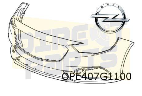 Opel Insignia B (6/17-) voorbumper (niet bij PDC en/of ParkA, -, -, Opel, Nieuw