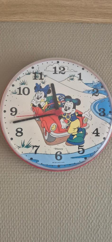 Vintage Disney klok (1988) Mikkie en Minnie, Verzamelen, Disney, Zo goed als nieuw, Ophalen