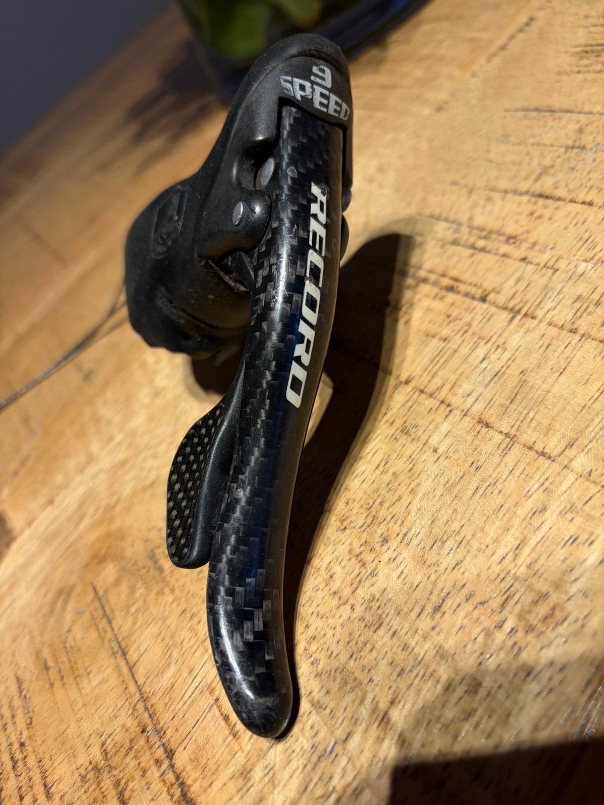 Campagnolo Record Ergopower Carbon 9v shifters sti levers, Enlèvement, Comme neuf, Carbone
