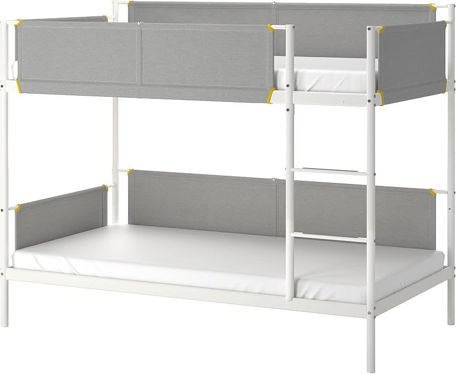 Ikea VITVAL bunk bed frame 90x200cm, white, Ophalen, Zo goed als nieuw