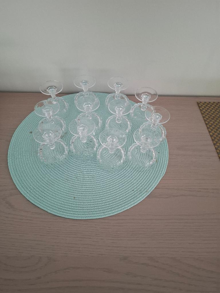 kristallen champagne coupes, Ophalen