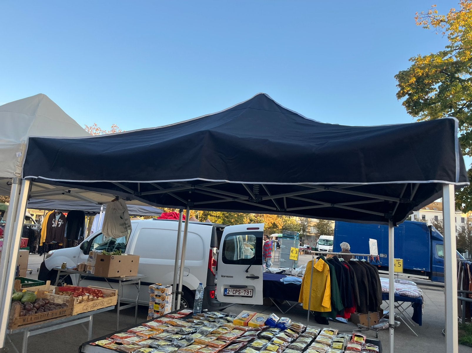 Markt tenten dakzeil     bâche professioneel, Neuf, Enlèvement ou Envoi, Pliable, 4 à 6 mètres