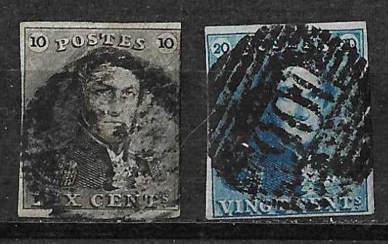 België OPC 1-2 Koning Leopold I, Ophalen of Verzenden, Gestempeld, Koninklijk huis