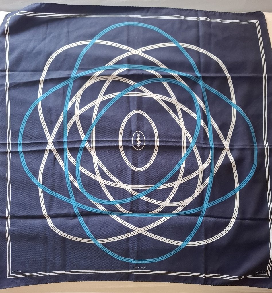 Foulard souvenir pour les 125 ans de Solvay, Enlèvement ou Envoi, Comme neuf, Autres types, Solvay