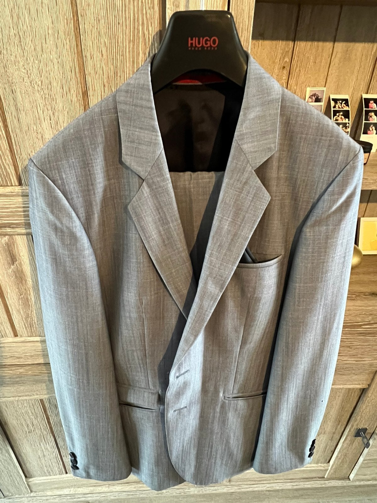 3-Delig Kostuum Hugo Boss - Grijs - Maat 46, Kleding | Heren, Kostuums en vesten, Ophalen of Verzenden, Zo goed als nieuw, Maat 48/50 (M)