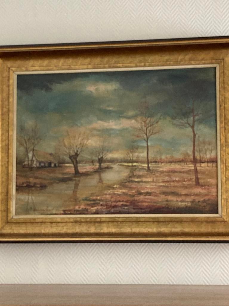 Schilderij stilleven schilder : Waterschoot, Antiek en Kunst, Ophalen