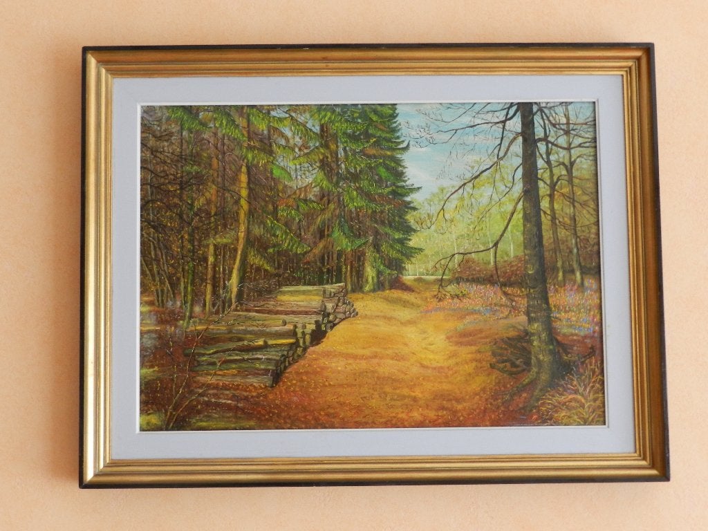 tableau, Antiquités & Art, Paysage, Enlèvement, Peint à la main, Toile