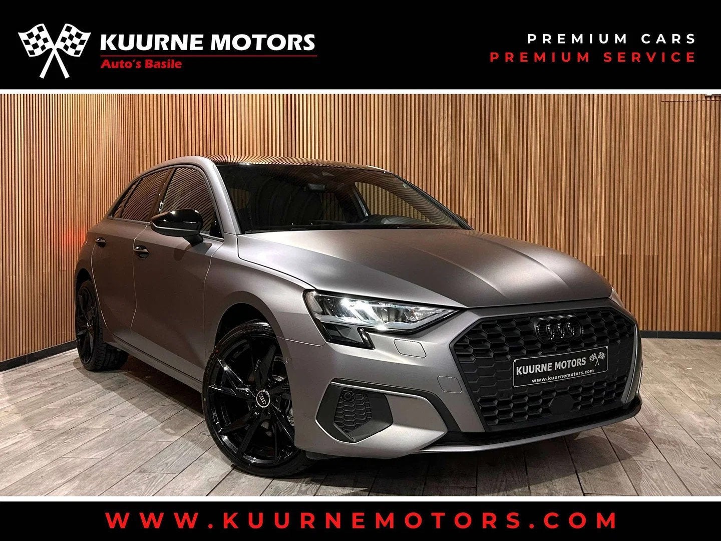 Audi A3 30 TFSI S Tronic Wrap Grey Mat Alu19"Led/Leder/Pdc/G, Automaat, 116 g/km, Gebruikt, 1770 kg