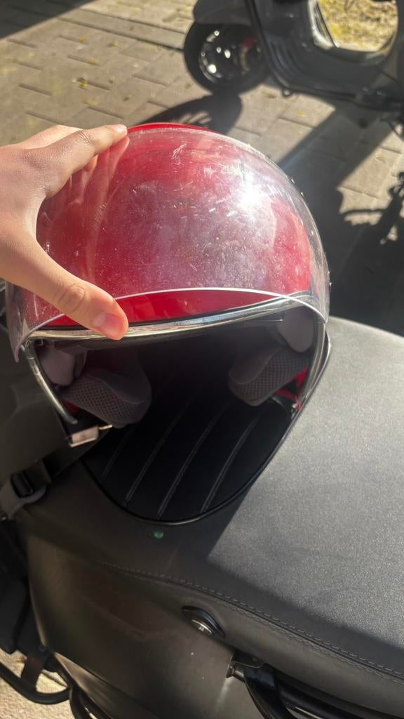 Vespa helm topstaat, Fietsen en Brommers, Brommerhelmen, Ophalen, Zo goed als nieuw