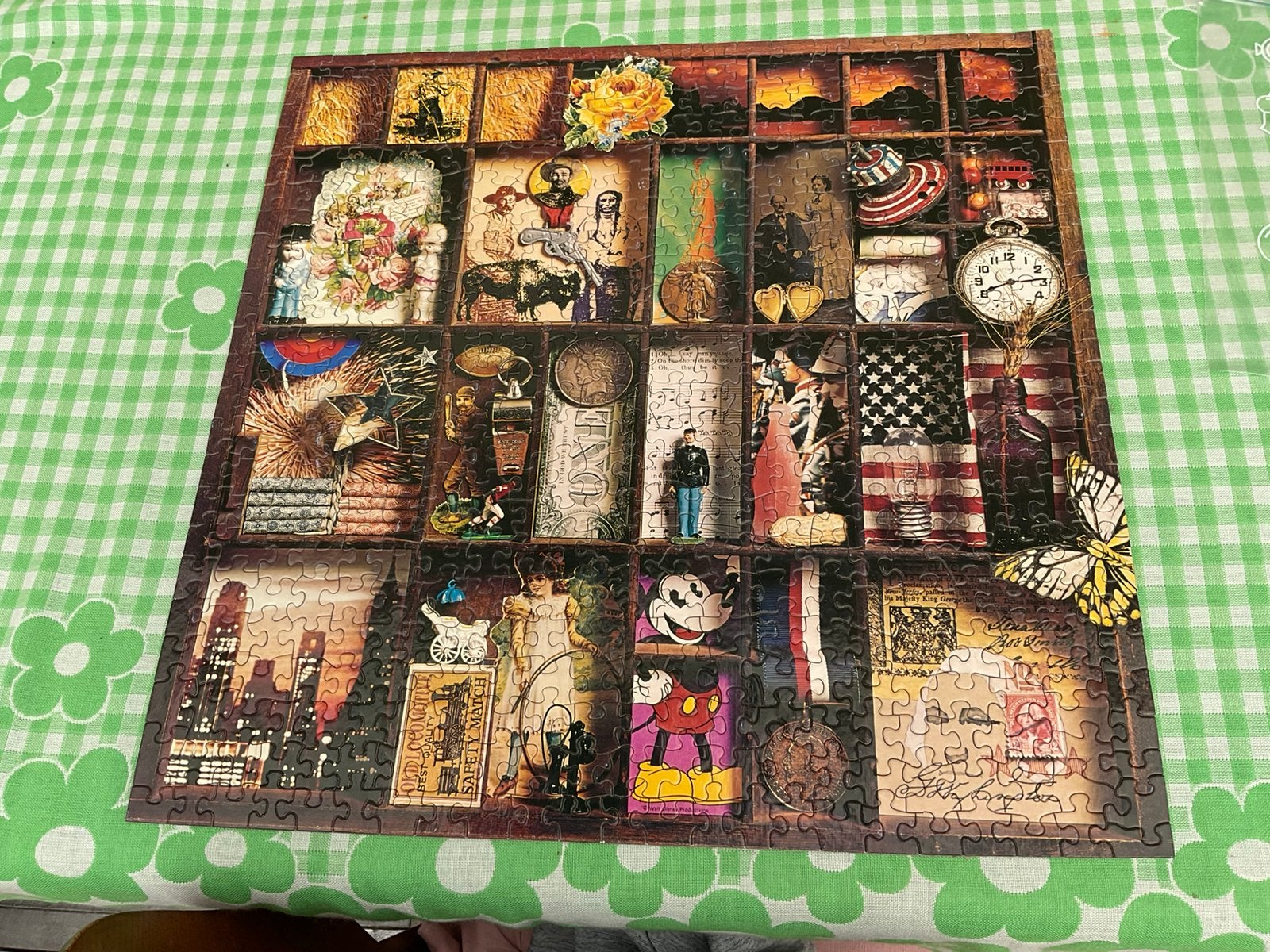 Vintage puzzel 1973 The american spirit, Ophalen of Verzenden, Gebruikt
