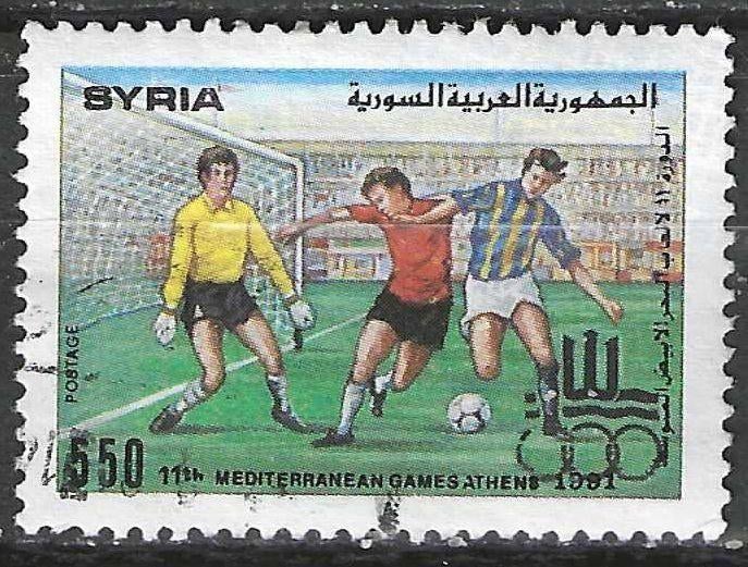 Syrie 1991 - Yvert 936 - Voetbal (ST), Verzenden, Gestempeld