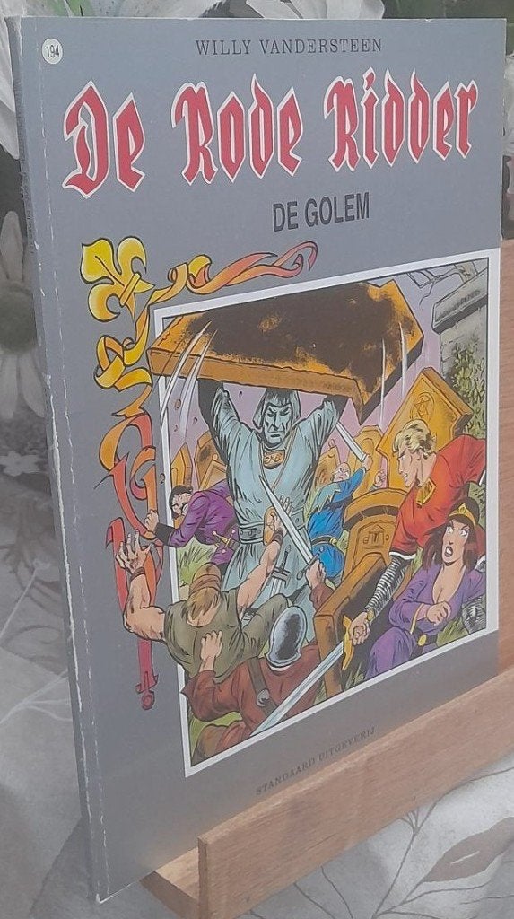 De rode ridder nr 193 ’’ de golem  ;1ste en enige druk kleur, Gelezen, Willy Vandersteen, Eén stripboek, Ophalen of Verzenden