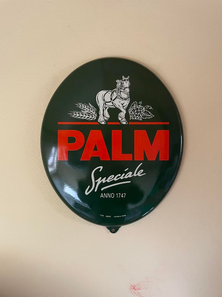 Emaille palm decoratie, Ophalen, Zo goed als nieuw