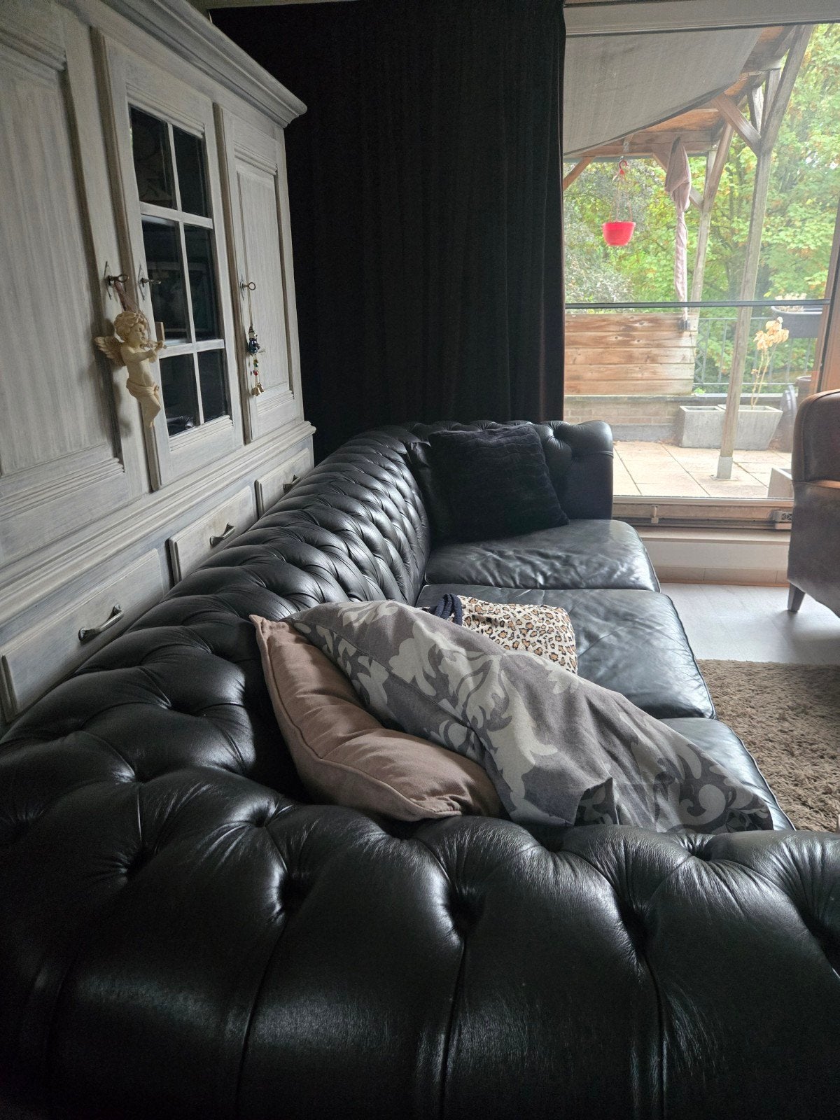 zetel ,model chesterfield, Huis en Inrichting, Ophalen