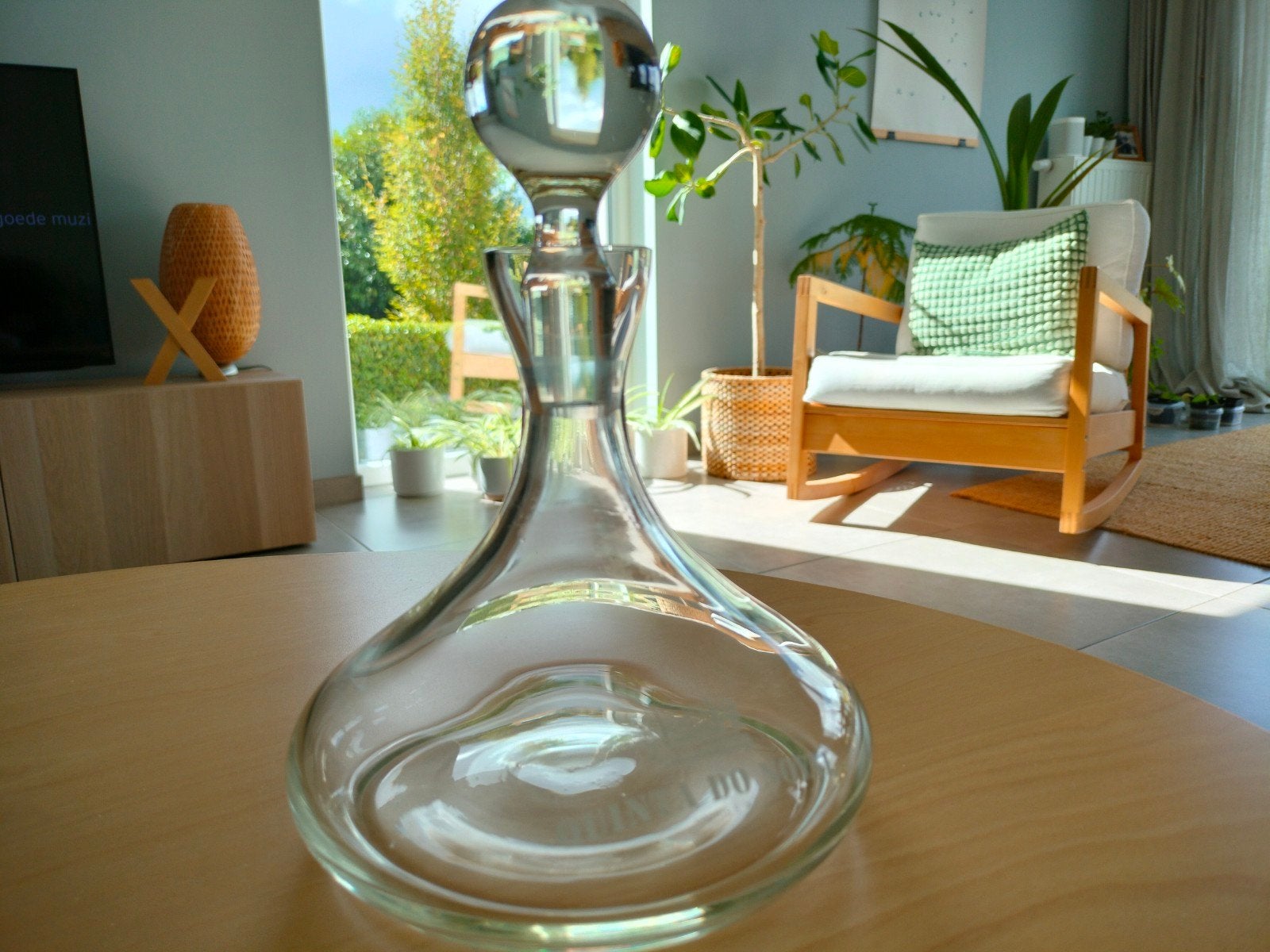 Prachtige Wijn/Porto/Whisky karaf met glazen bol, Ophalen