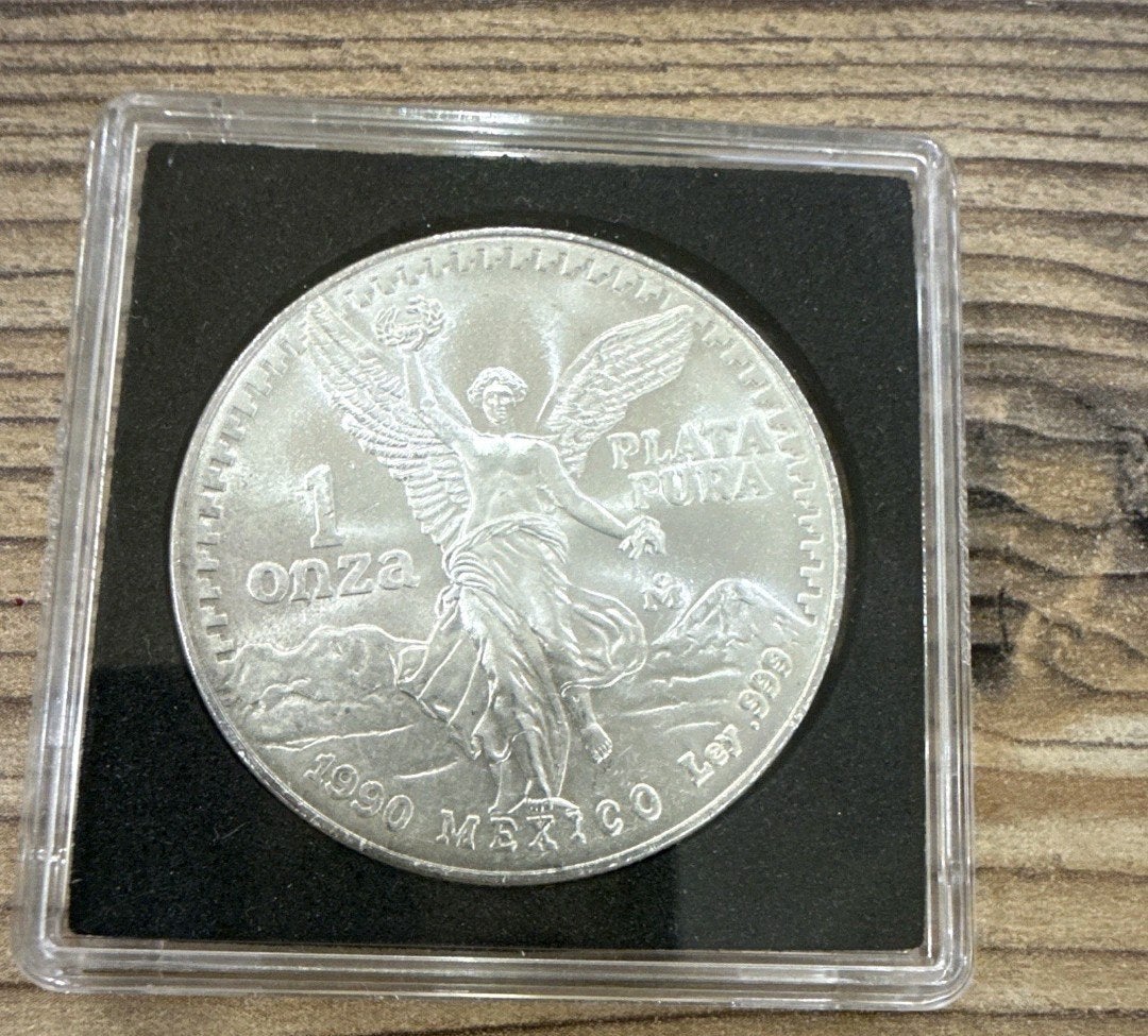 1 oz zilveren Libertad - 1990, Ophalen of Verzenden