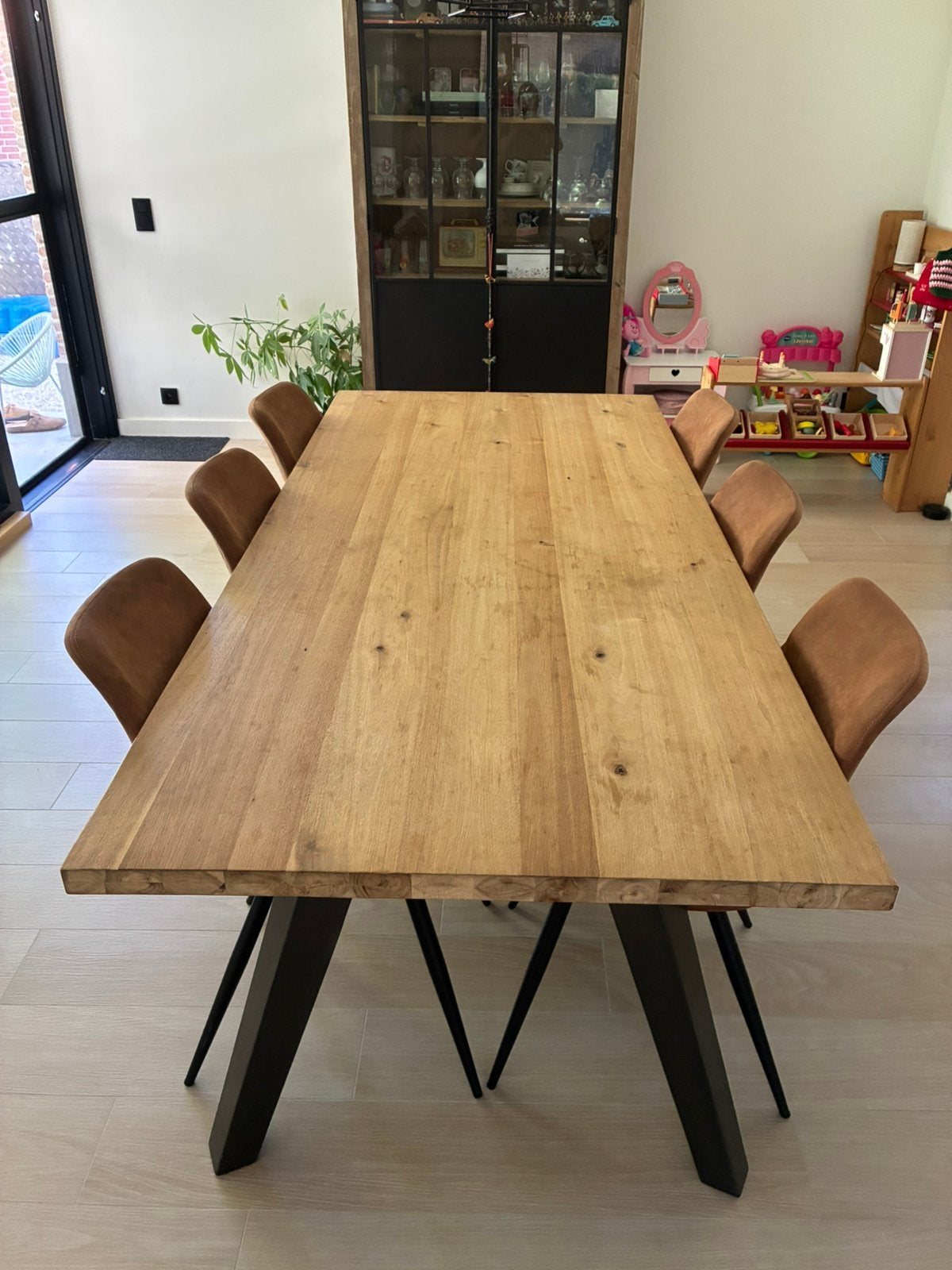 Eettafel, Huis en Inrichting, Ophalen, 100 tot 150 cm, 200 cm of meer, Zo goed als nieuw
