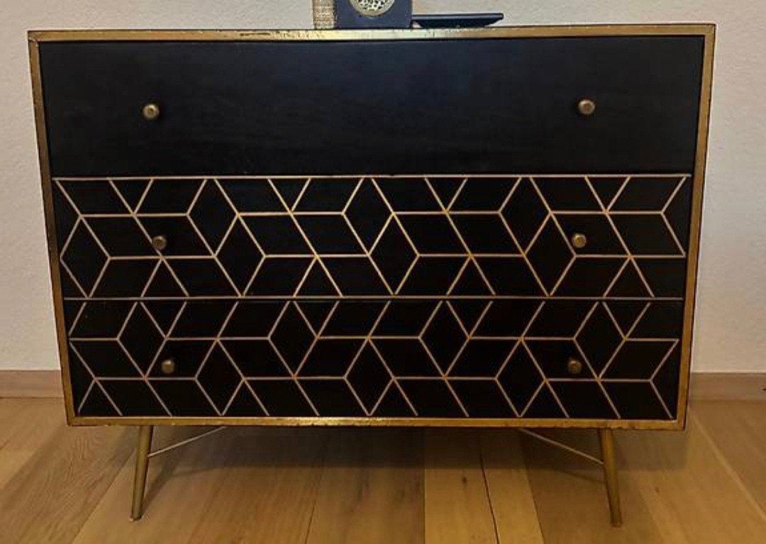 Commode Jagger Maison du monde, Ophalen, Goud, Metaal, Industrieel