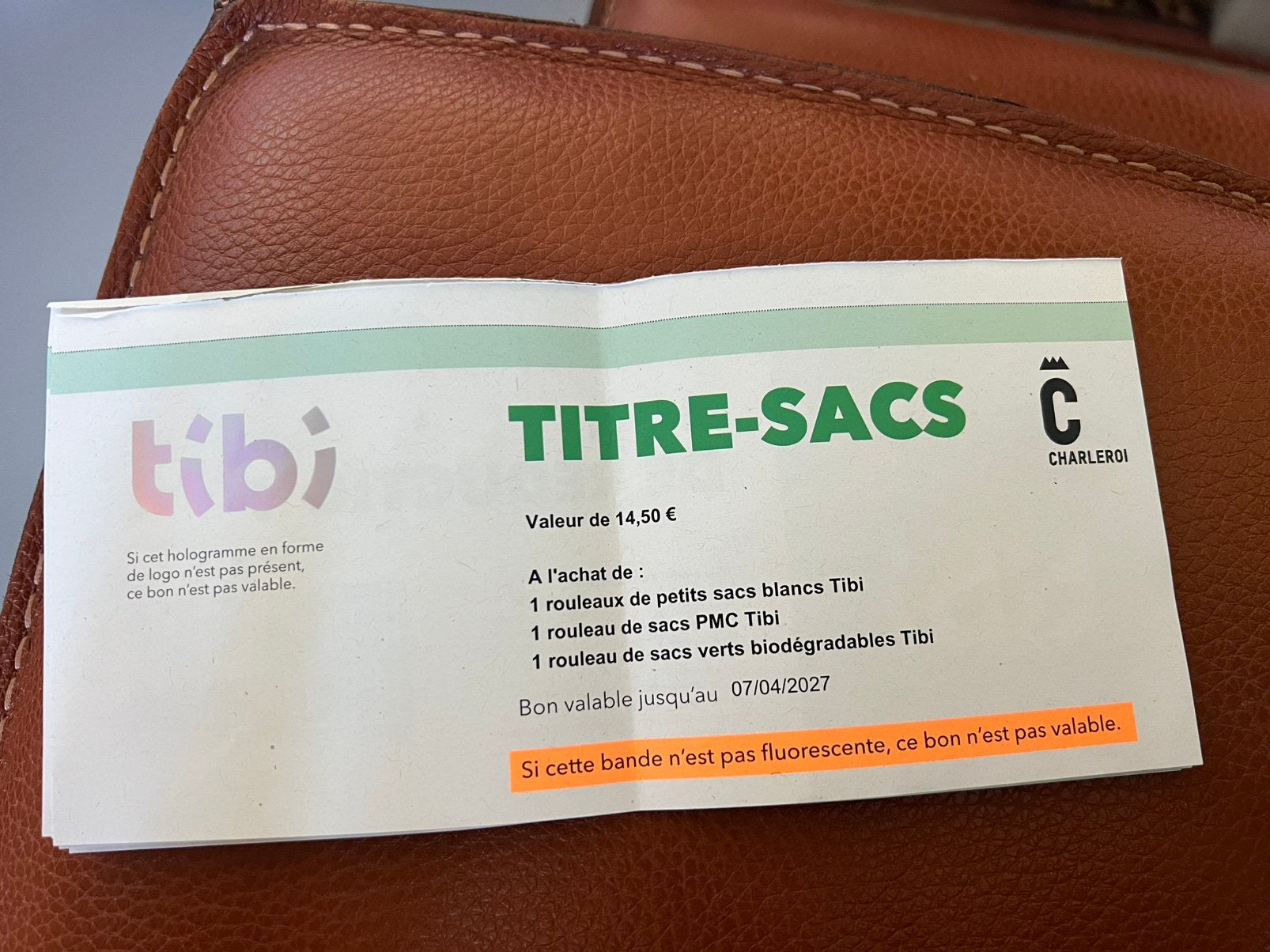 Sac poubelles TIBI, Enlèvement, Comme neuf
