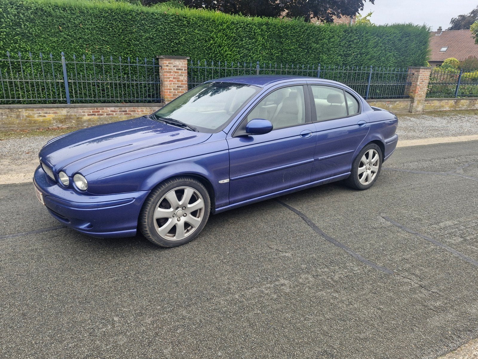 JAGUAR X TYPE DIESEL BJ 2006 LEER AIRCO 6 BAK 247.000km., Auto's, 4 deurs, Achterwielaandrijving, 4 cilinders, Blauw