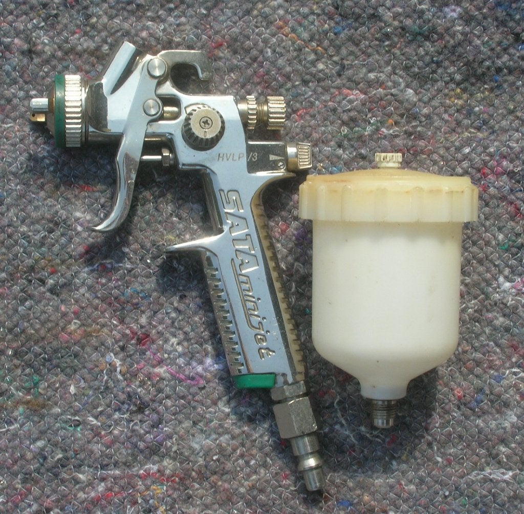 Sata minijet verfspuit - spuitpistool, Ophalen of Verzenden, Zo goed als nieuw, Verfspuit of Verfpomp
