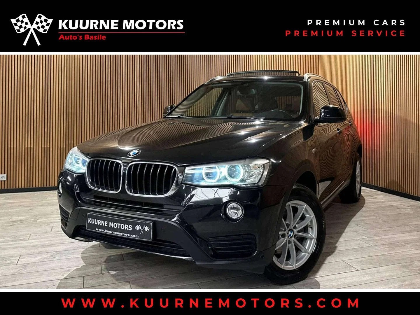 BMW X3 xDrive20dA Leder/Pano/SportZet/Xenon/VerwZet *1j gara, Automaat, Euro 6, 4 cilinders, Zwart