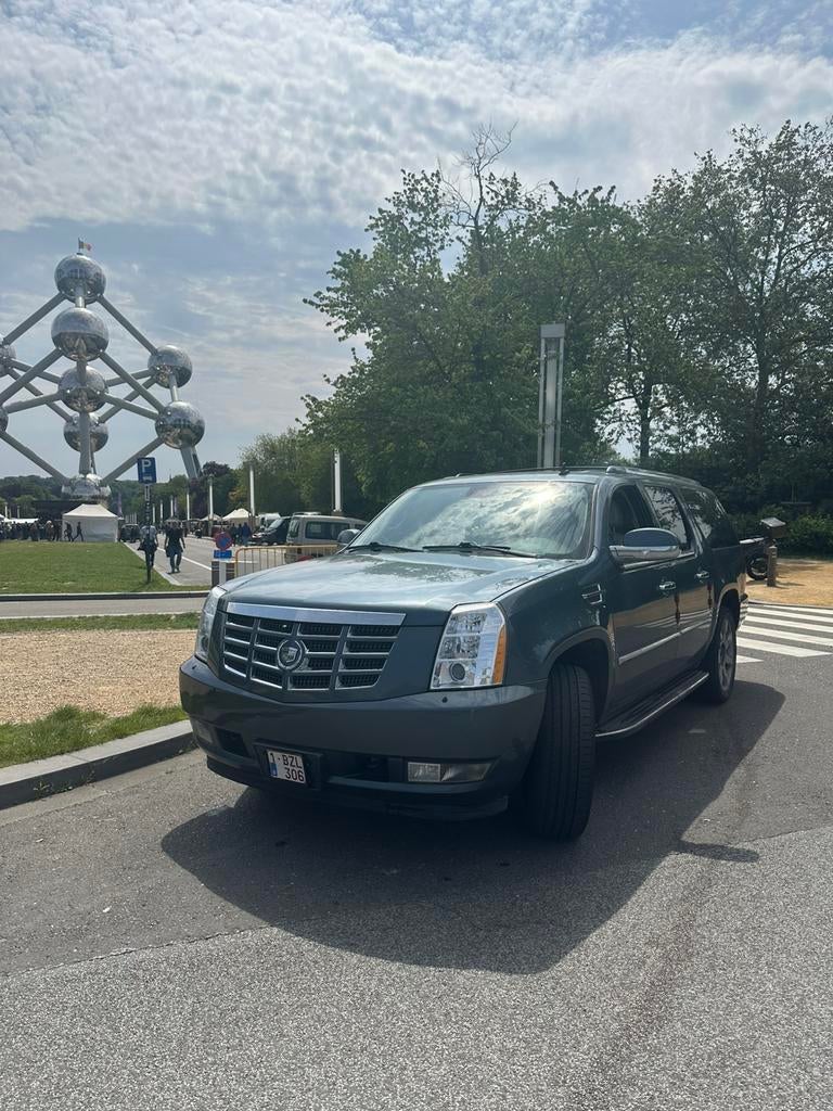Cadillac Escalade Esv, Auto's, Cadillac, Bedrijf, Escalade, Automatische klimaatregeling, Automaat, Blauw, Beige, Leder, Ophalen