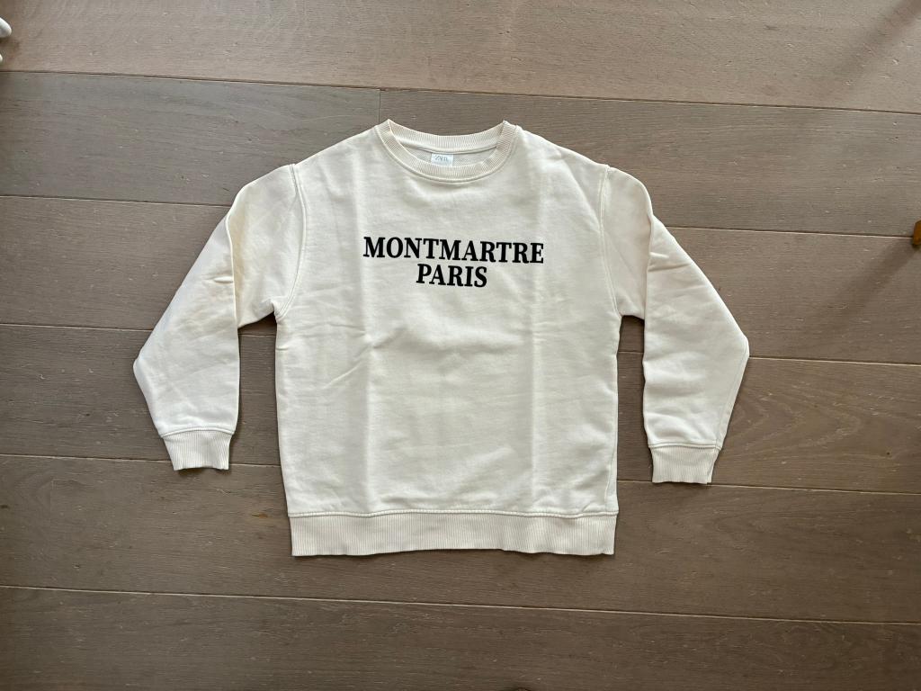 Witte Sweater trui van Zara (maat 11-12 jaar / 152), Jongen of Meisje, Trui of Vest, Ophalen of Verzenden, Zo goed als nieuw