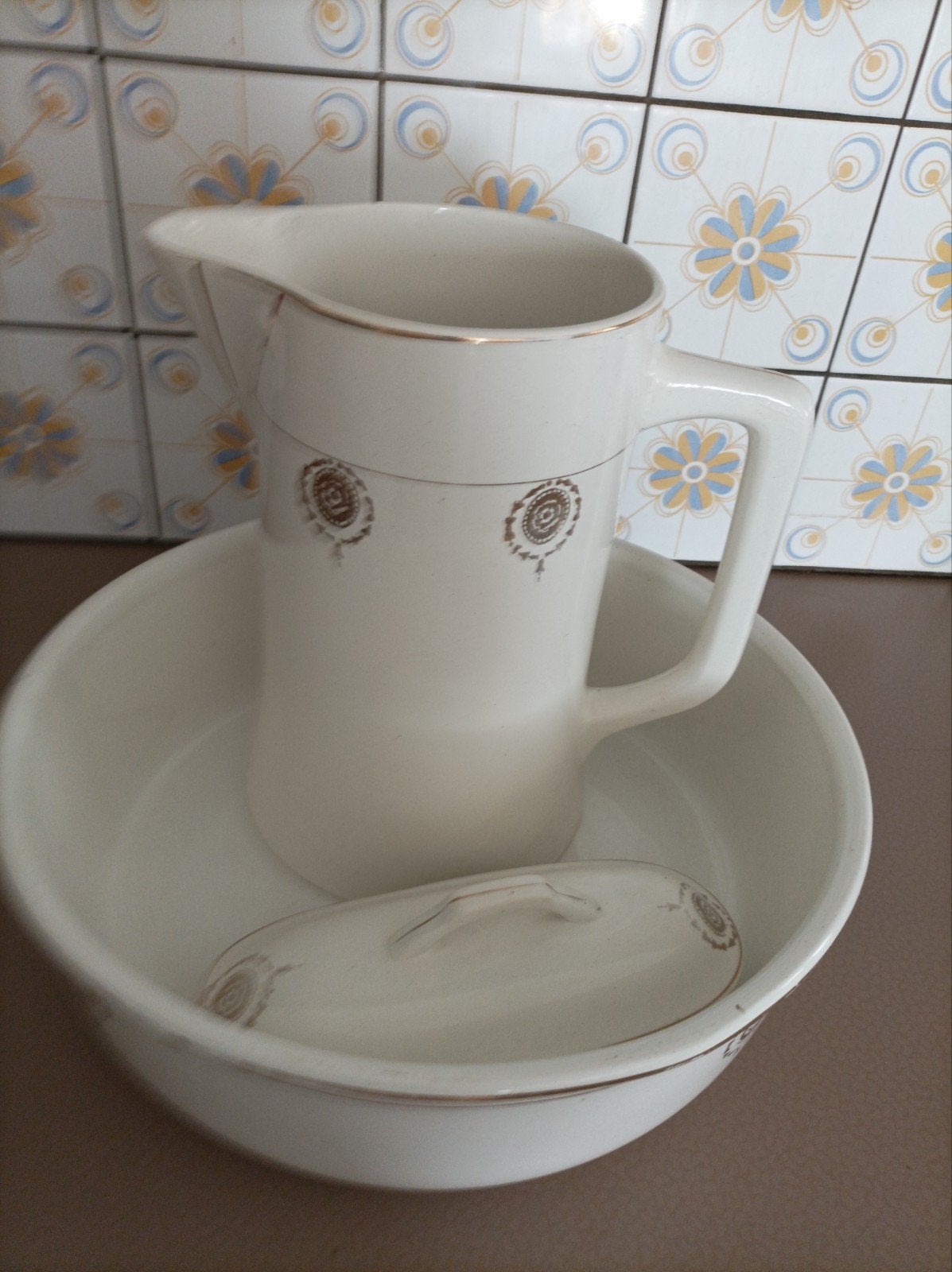 Vintage waskom, Ophalen