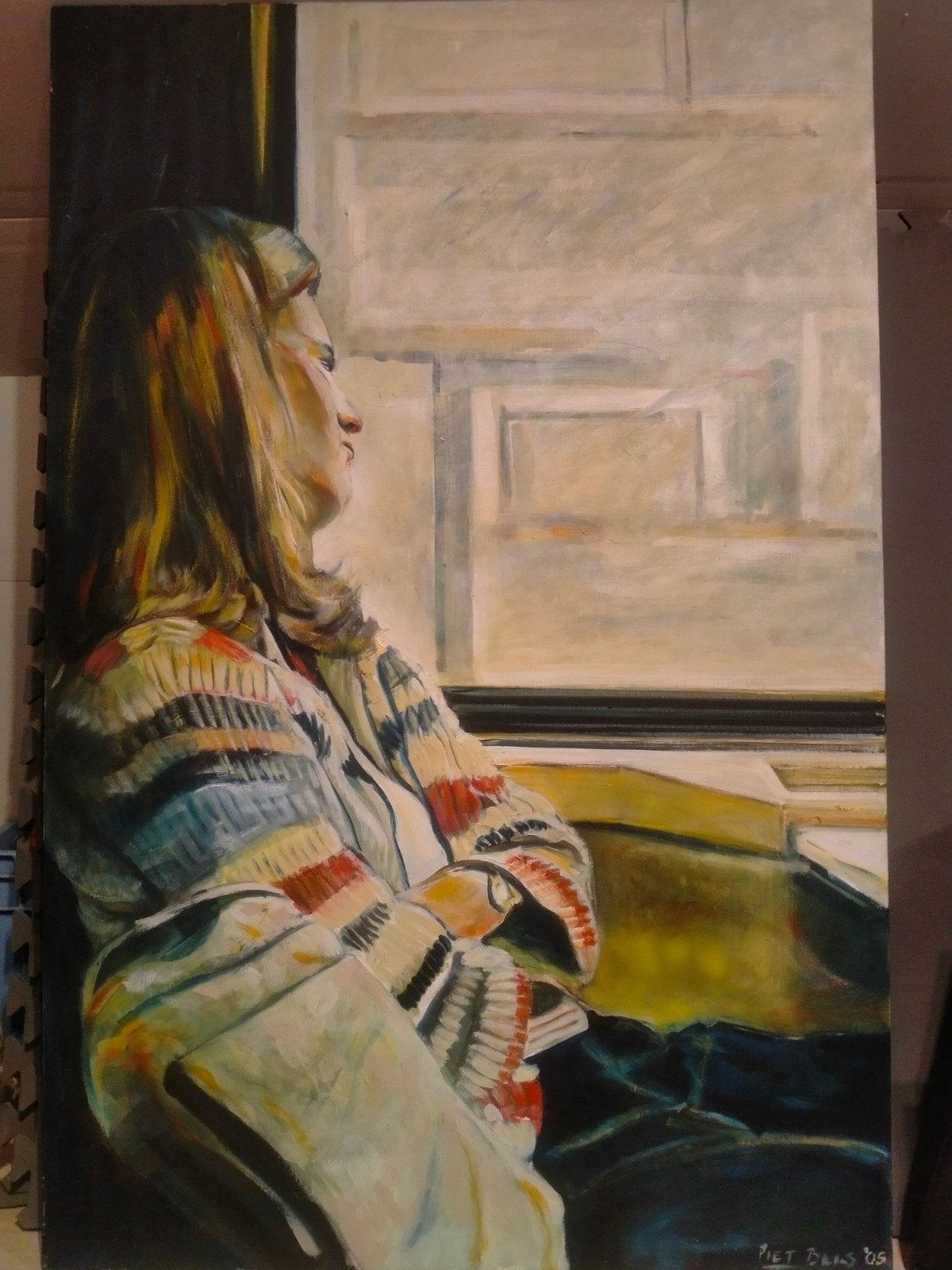 Schilderij Piet Bels ., Antiek en Kunst, Ophalen