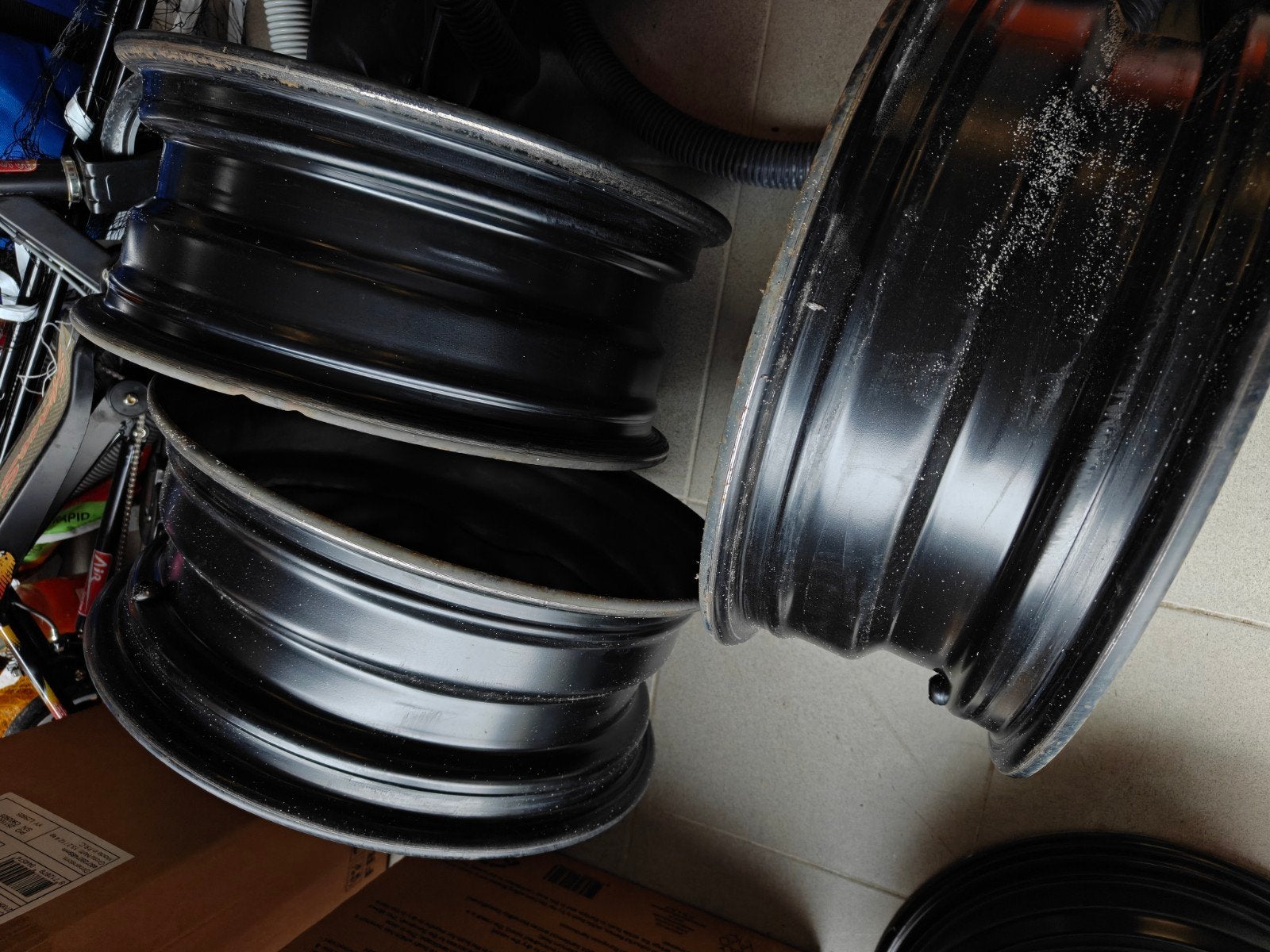 4 stalen velgen, Auto-onderdelen, Banden en Velgen, Ophalen, Gebruikt, Velg(en)