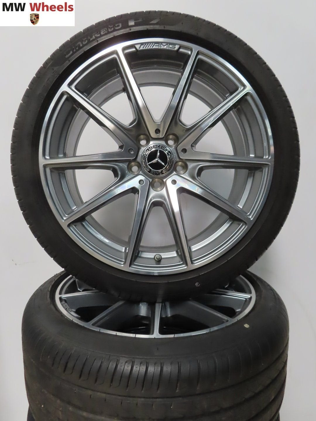 Originele Mercedes AMG 19 inch velgen E W213 met zomerbanden, Neuf, Pneus et Jantes, 245 mm, Véhicule de tourisme
