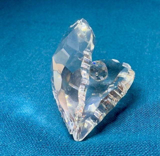 Glazen schelp met kristallen parel, Antiek en Kunst, Antiek | Glaswerk en Kristal, Ophalen of Verzenden