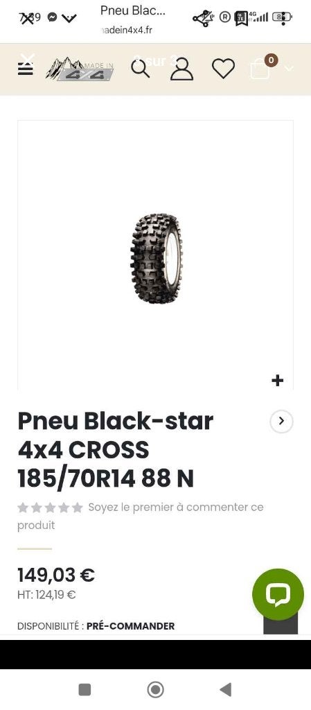 Pneu blackstar autocross 4X4 185/70 R14, Autos : Pièces & Accessoires, Neuf, 14 pouces, 185 mm, Pneu(s)